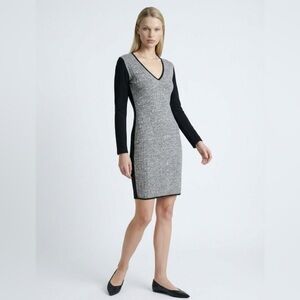 Astars Black and Gray Long Sleeve Dress